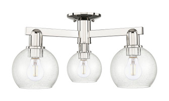 Athens - 3 Light - 23 inch - Polished Nickel - Semi-Flush Mount (3442|716-3F-PN-G124-6)