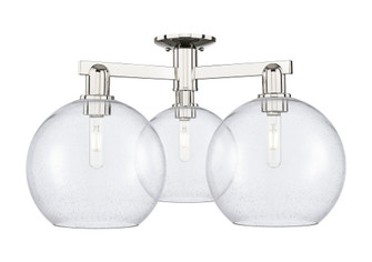 Athens - 3 Light - 28 inch - Polished Nickel - Semi-Flush Mount (3442|716-3F-PN-G124-10)