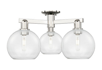 Athens - 3 Light - 26 inch - Polished Nickel - Semi-Flush Mount (3442|716-3F-PN-G122-8)