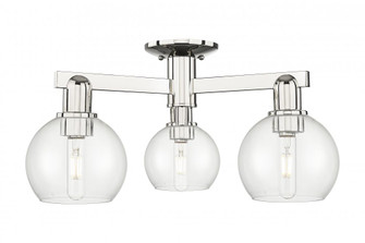 Athens - 3 Light - 23 inch - Polished Nickel - Semi-Flush Mount (3442|716-3F-PN-G122-6)