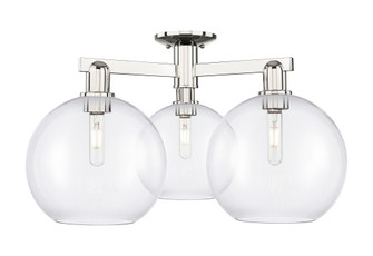 Athens - 3 Light - 28 inch - Polished Nickel - Semi-Flush Mount (3442|716-3F-PN-G122-10)