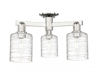 Cobbleskill - 3 Light - 23 inch - Polished Nickel - Semi-Flush Mount (3442|716-3F-PN-G1113)
