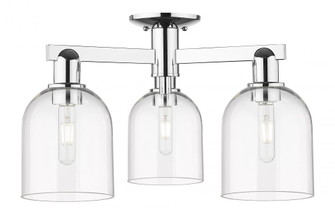 Bella - 3 Light - 23 inch - Polished Chrome - Semi-Flush Mount (3442|716-3F-PC-G558-6CL)