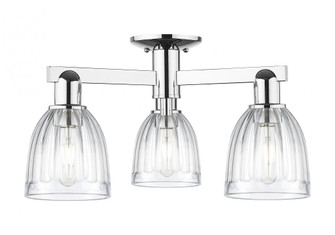 Brookfield - 3 Light - 23 inch - Polished Chrome - Semi-Flush Mount (3442|716-3F-PC-G442)
