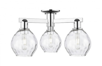 Waverly - 3 Light - 24 inch - Polished Chrome - Semi-Flush Mount (3442|716-3F-PC-G362)