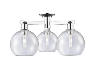 Athens - 3 Light - 26 inch - Polished Chrome - Semi-Flush Mount (3442|716-3F-PC-G124-8)
