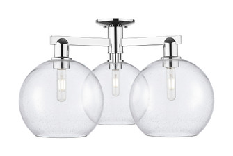 Athens - 3 Light - 28 inch - Polished Chrome - Semi-Flush Mount (3442|716-3F-PC-G124-10)