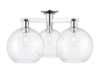 Athens - 3 Light - 28 inch - Polished Chrome - Semi-Flush Mount (3442|716-3F-PC-G122-10)