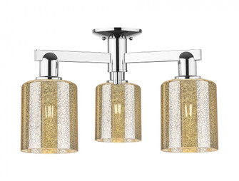 Cobbleskill - 3 Light - 23 inch - Polished Chrome - Semi-Flush Mount (3442|716-3F-PC-G116)