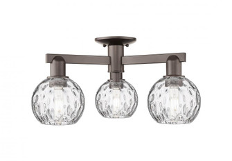 Athens Water Glass - 3 Light - 24 inch - Oil Rubbed Bronze - Semi-Flush Mount (3442|716-3F-OB-G1215-6)
