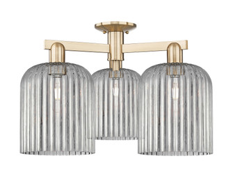 Bridal Veil - 3 Light - 26 inch - Champagne Bronze - Semi-Flush Mount (3442|716-3F-CB-G559-8SM)