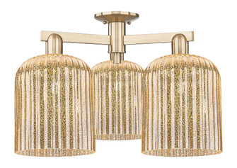 Bridal Veil - 3 Light - 26 inch - Champagne Bronze - Semi-Flush Mount (3442|716-3F-CB-G559-8ME)