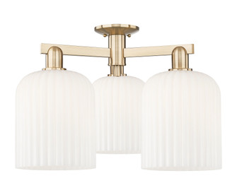Bridal Veil - 3 Light - 26 inch - Champagne Bronze - Semi-Flush Mount (3442|716-3F-CB-G559-8GWH)