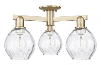 Waverly - 3 Light - 24 inch - Champagne Bronze - Semi-Flush Mount (3442|716-3F-CB-G362)