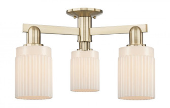 Hadley - 3 Light - 22 inch - Champagne Bronze - Semi-Flush Mount (3442|716-3F-CB-G341)