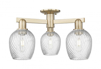 Salina - 3 Light - 23 inch - Champagne Bronze - Semi-Flush Mount (3442|716-3F-CB-G292)