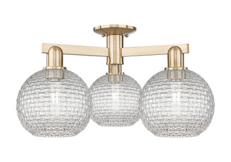 Athens - 3 Light - 26 inch - Champagne Bronze - Semi-Flush Mount (3442|716-3F-CB-G122C-8CL)