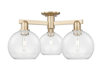 Athens - 3 Light - 26 inch - Champagne Bronze - Semi-Flush Mount (3442|716-3F-CB-G122-8)