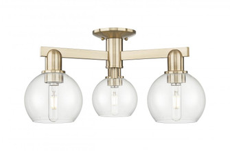 Athens - 3 Light - 23 inch - Champagne Bronze - Semi-Flush Mount (3442|716-3F-CB-G122-6)