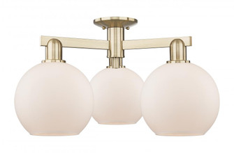 Athens - 3 Light - 26 inch - Champagne Bronze - Semi-Flush Mount (3442|716-3F-CB-G121-8)