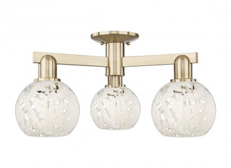 White Mouchette - 3 Light - 24 inch - Champagne Bronze - Semi-Flush Mount (3442|716-3F-CB-G1216-6WM)