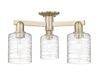 Cobbleskill - 3 Light - 23 inch - Champagne Bronze - Semi-Flush Mount (3442|716-3F-CB-G1113)