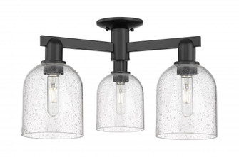 Bella - 3 Light - 23 inch - Matte Black - Semi-Flush Mount (3442|716-3F-BK-G558-6SDY)