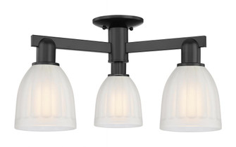 Brookfield - 3 Light - 23 inch - Matte Black - Semi-Flush Mount (3442|716-3F-BK-G441)
