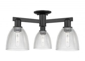 Castile - 3 Light - 24 inch - Matte Black - Semi-Flush Mount (3442|716-3F-BK-G382)
