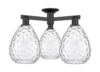 Waverly - 3 Light - 26 inch - Matte Black - Semi-Flush Mount (3442|716-3F-BK-G372)