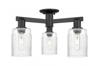 Hadley - 3 Light - 22 inch - Matte Black - Semi-Flush Mount (3442|716-3F-BK-G342)