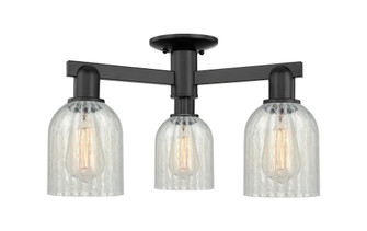 Caledonia - 3 Light - 23 inch - Matte Black - Semi-Flush Mount (3442|716-3F-BK-G2511)