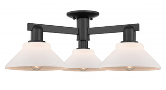 Orwell - 3 Light - 26 inch - Matte Black - Semi-Flush Mount (3442|716-3F-BK-G131)