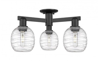 Belfast - 3 Light - 24 inch - Matte Black - Semi-Flush Mount (3442|716-3F-BK-G1013)