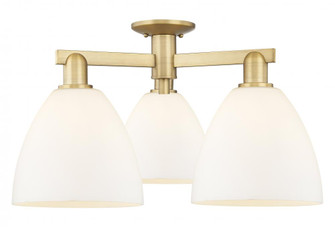 Bristol - 3 Light - 27 inch - Brushed Brass - Semi-Flush Mount (3442|716-3F-BB-GBD-91)