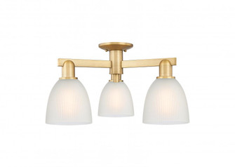 Castile - 3 Light - 24 inch - Brushed Brass - Semi-Flush Mount (3442|716-3F-BB-G381)