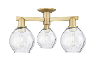 Waverly - 3 Light - 24 inch - Brushed Brass - Semi-Flush Mount (3442|716-3F-BB-G362)