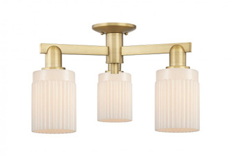Hadley - 3 Light - 22 inch - Brushed Brass - Semi-Flush Mount (3442|716-3F-BB-G341)