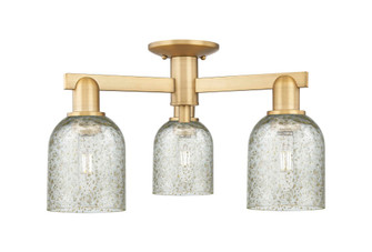 Caledonia - 3 Light - 23 inch - Brushed Brass - Semi-Flush Mount (3442|716-3F-BB-G259)