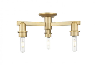 Arcadia - 3 Light - 20 inch - Brushed Brass - Semi-Flush Mount (3442|716-3F-BB)