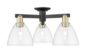 Bristol - 3 Light - 25 inch - Black Antique Brass - Semi-Flush Mount (3442|716-3F-BAB-GBD-752)