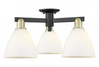 Bristol - 3 Light - 25 inch - Black Antique Brass - Semi-Flush Mount (3442|716-3F-BAB-GBD-751)