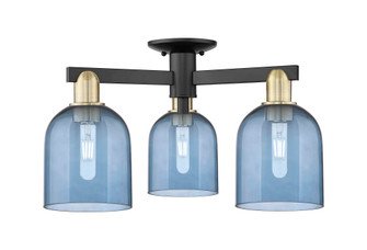Bella - 3 Light - 23 inch - Black Antique Brass - Semi-Flush Mount (3442|716-3F-BAB-G558-6BL)