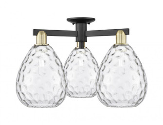 Waverly - 3 Light - 26 inch - Black Antique Brass - Semi-Flush Mount (3442|716-3F-BAB-G372)
