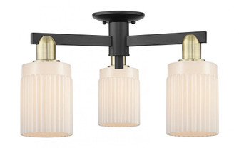 Hadley - 3 Light - 22 inch - Black Antique Brass - Semi-Flush Mount (3442|716-3F-BAB-G341)