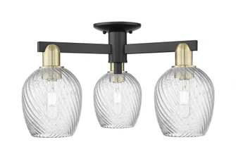 Salina - 3 Light - 23 inch - Black Antique Brass - Semi-Flush Mount (3442|716-3F-BAB-G292)