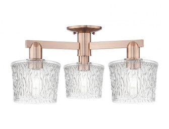 Niagara - 3 Light - 24 inch - Antique Copper - Semi-Flush Mount (3442|716-3F-AC-G402)