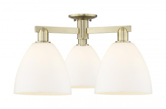 Bristol - 3 Light - 27 inch - Antique Brass - Semi-Flush Mount (3442|716-3F-AB-GBD-91)