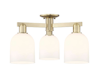 Bella - 3 Light - 23 inch - Antique Brass - Semi-Flush Mount (3442|716-3F-AB-G558-6GWH)