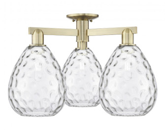 Waverly - 3 Light - 26 inch - Antique Brass - Semi-Flush Mount (3442|716-3F-AB-G372)